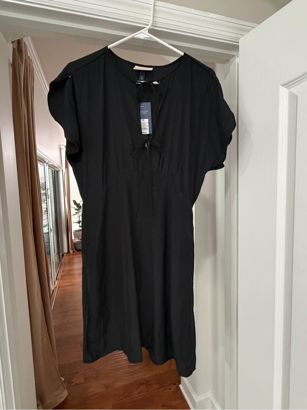 Universal Thread Black Tie-Front Short Dress